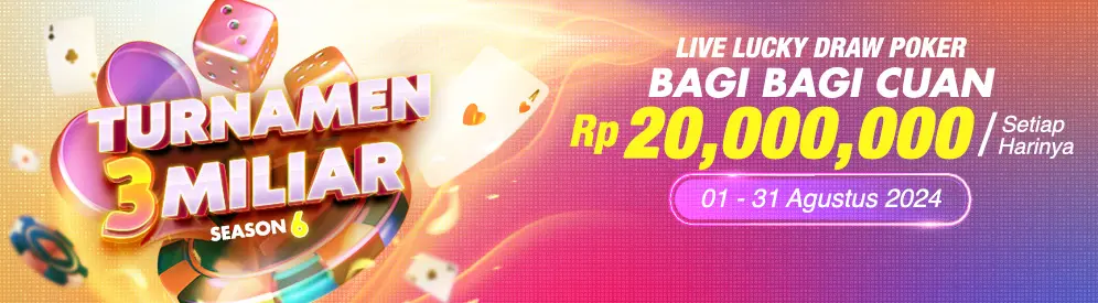 LIVE LUCKY DRAW POKER SESI 6